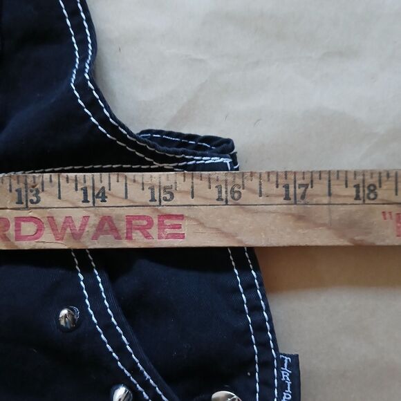 Tripp NYC Daang Goodman Size S Black Spike Studded Overalls Shortalls Goth Emo - Picture 11 of 11